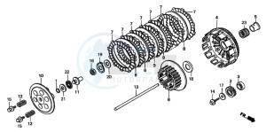 CR250R drawing CLUTCH