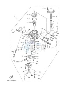 YFM350A YFM35GTXG GRIZZLY 350 2WD (B147) drawing CARBURETOR