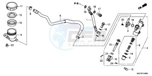 VFR800XC drawing RR. BRAKE MASTER CYLINDER