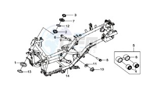 GTS 125 drawing FRAME