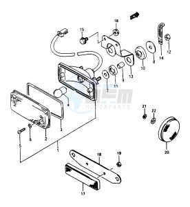 LT-F250 1997 drawing TAIL LAMP