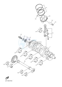 YZF-R1M 998 R2 (2KS7) drawing CRANKSHAFT & PISTON