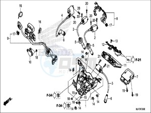 CRF1000DH 2ED - (2ED) drawing SUB HARNESS/IGNITION COIL