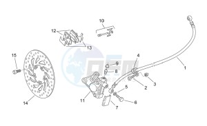 Scarabeo 50 2t (eng. Minarelli) drawing Front brake caliper