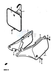 RM250 (G-H) drawing FRAME COVER