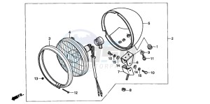 CMX250C REBEL drawing HEADLIGHT (CMX250CT-CM/V/Y)