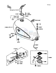 VN 750 A [VULCAN 750] (A10-A14) [VULCAN 750] drawing FUEL TANK