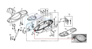 GTS 250 EURO 2 drawing BUDDYSEAT - HELMET BOX