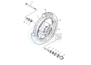 XJ S DIVERSION 900 drawing FRONT WHEEL