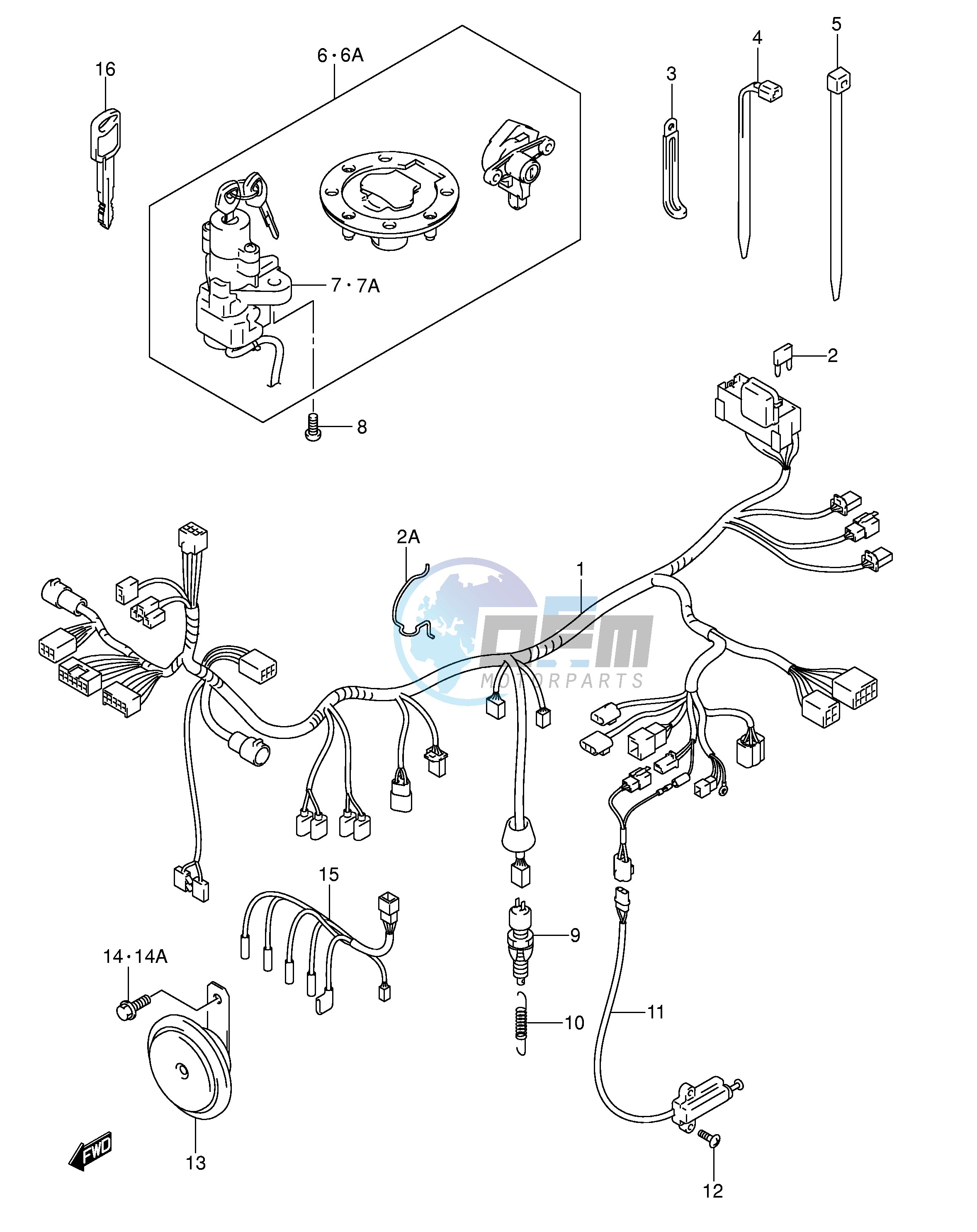 WIRING HARNESS (GSF600Y UY K1 K2 UK1 UK2)