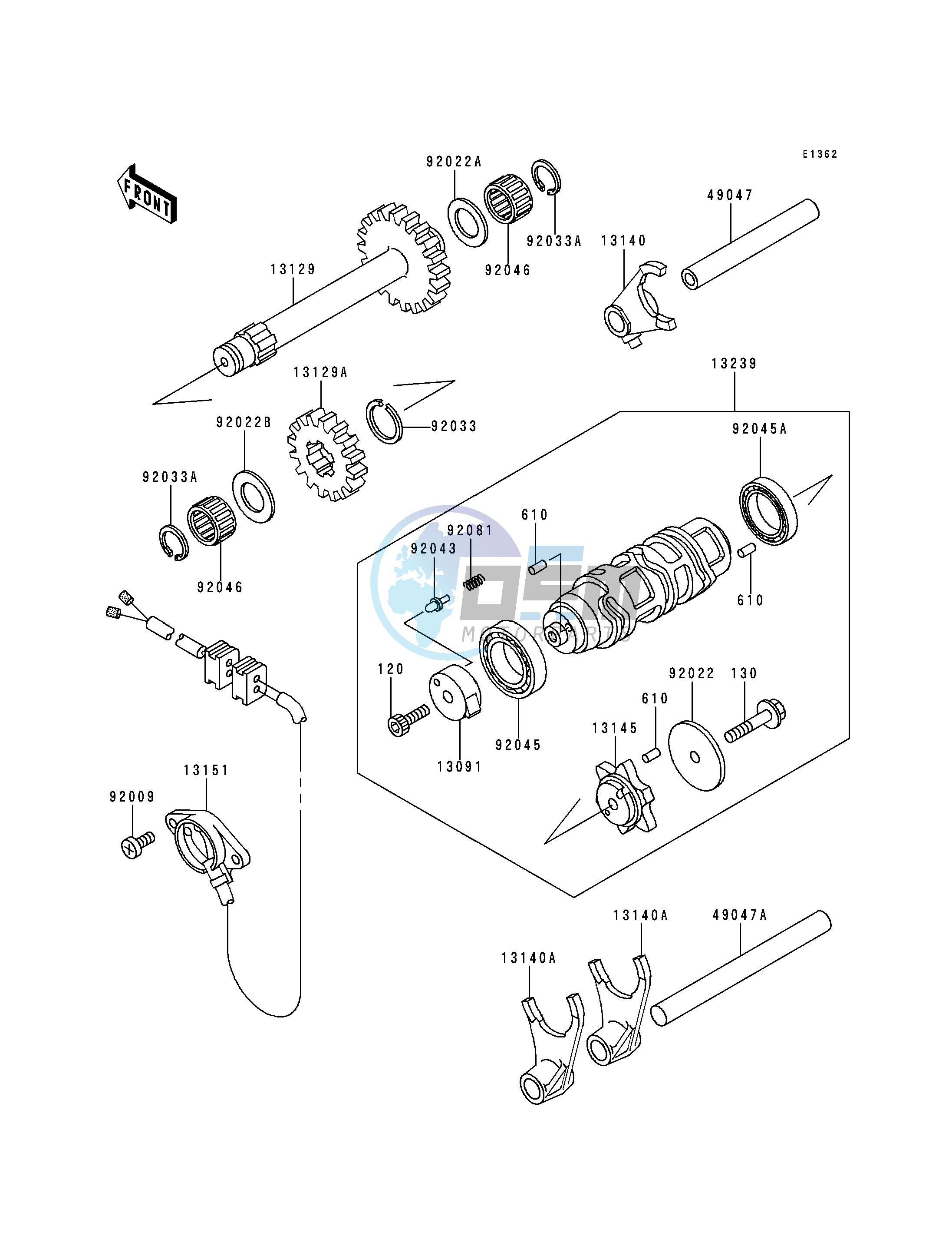 GEAR CHANGE DRUM_SHIFT FORK-- S- -