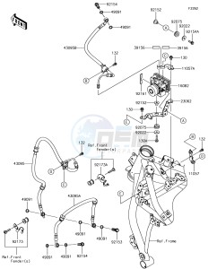 NINJA 650 EX650KHF XX (EU ME A(FRICA) drawing Brake Piping