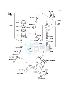 VERSYS KLE650A8F GB XX (EU ME A(FRICA) drawing Rear Master Cylinder