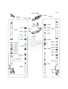 Z800 ABS ZR800DGFA UF (UK FA) XX (EU ME A(FRICA) drawing Front Fork