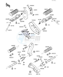 VN 1500 A [VULCAN 88] (A1-A5) [VULCAN 88] drawing FOOTREST