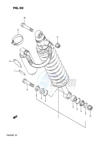 TS200R (E4) drawing REAR SHOCK ABSORBER