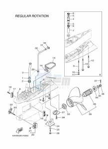 F350AETU drawing PROPELLER-HOUSING-AND-TRANSMISSION-2