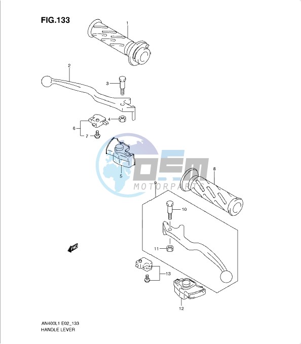 HANDLE LEVER (AN400AL1 E19)