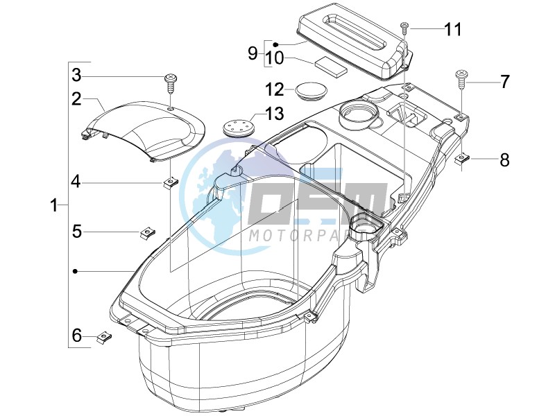 Helmet box - Undersaddle