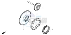 CB500 drawing STARTING CLUTCH