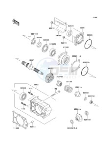 KAF 950 B [MULE 3010 DIESEL 4X4] (B7F) B6F drawing BEVEL GEAR CASE