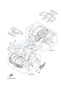 YFM125A YFM125GB GRIZZLY 125 (1PY2 1PY3 1PY1) drawing EMBLEM & LABEL 1