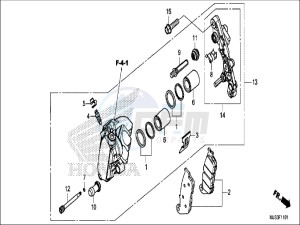 NC750JH Europe Direct - (ED) drawing FRONT BRAKE CALIPER (NC750JH)