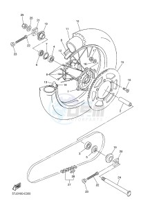 WR250F (1HC6 1HC7 1HC8) drawing REAR WHEEL