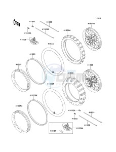 KX 125 L [KX125] (L3) [KX125] drawing WHEELS_TIRES