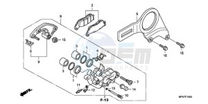 CB1000R9 Australia - (U) drawing REAR BRAKE CALIPER (CB1000R)