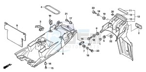 CBF1000S drawing REAR FENDER