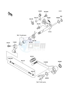 Z750 ZR750L8F GB XX (EU ME A(FRICA) drawing Gear Change Mechanism