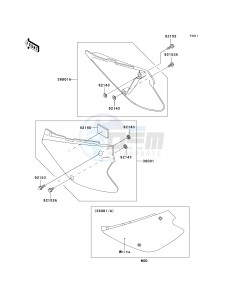 KX 100 A [KX100 MONSTER ENERGY] (A6F - A9FA) D7F drawing SIDE COVERS