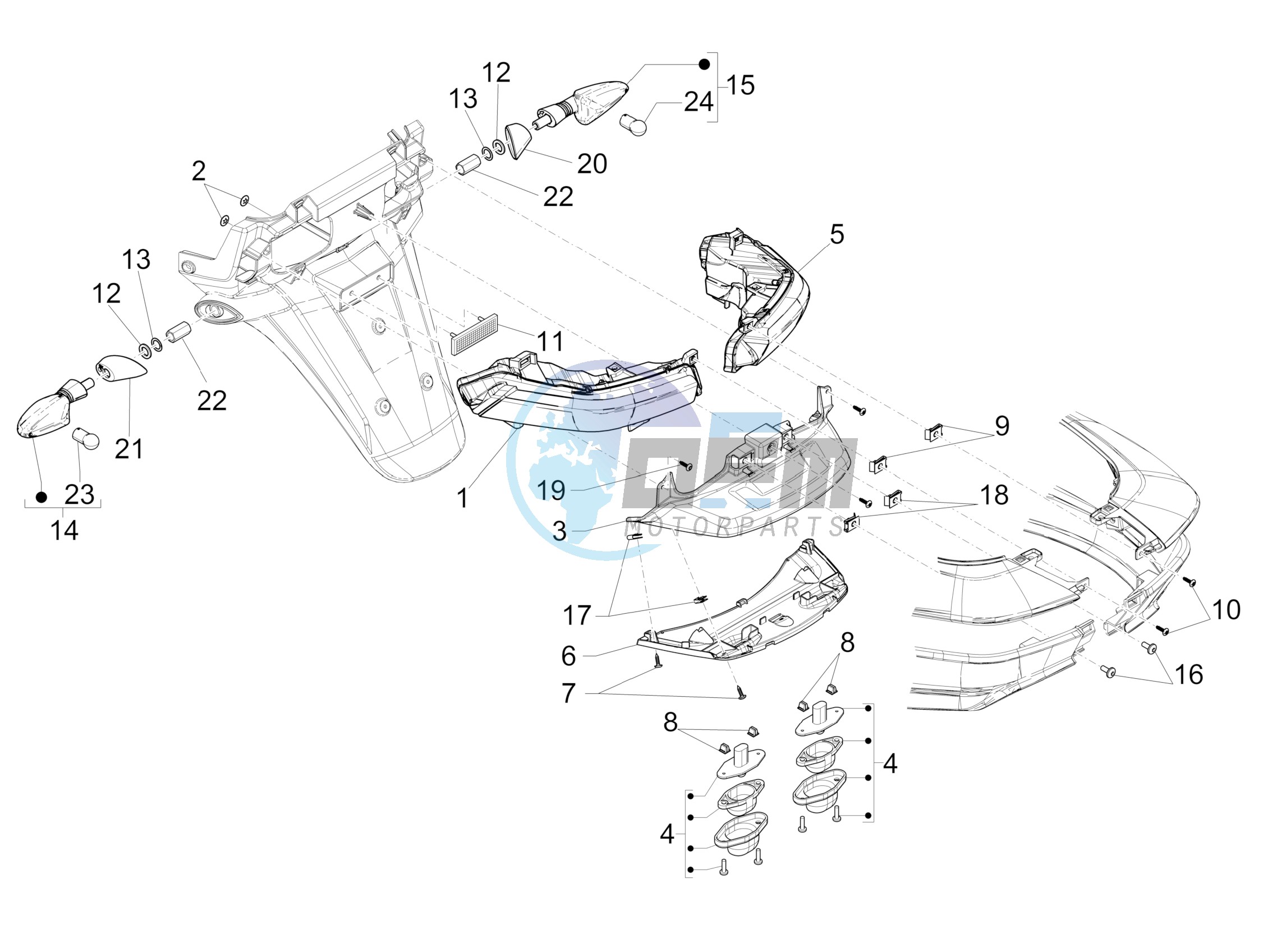 Rear headlamps - Turn signal lamps