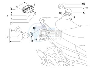 Runner 50 Pure Jet (UK) UK drawing Tail light - Turn signal lamps