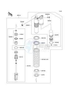 KX 450 D [KX450F] (D6F) D6F drawing SHOCK ABSORBER-- S- -