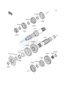 KX 250 L [KX250] (L1) [KX250] drawing TRANSMISSION