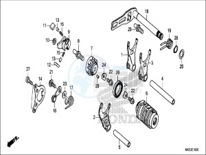 CRF450RXH Europe Direct - (ED) drawing GEARSHIFT DRUM