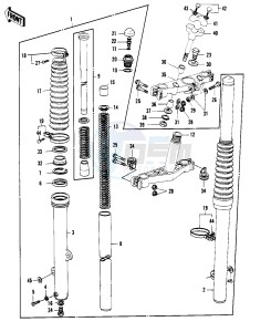 KDX 250 B [KDX250] (B1) [KDX250] drawing FRONT FORK -- 81KDX250-B1- -