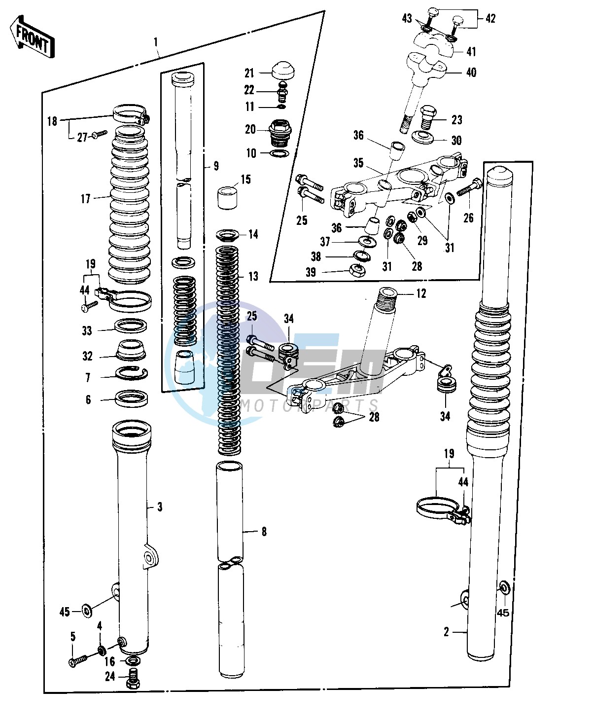 FRONT FORK -- 81KDX250-B1- -