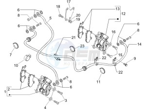 Beverly 125 e3 drawing Brakes hose  - Calipers