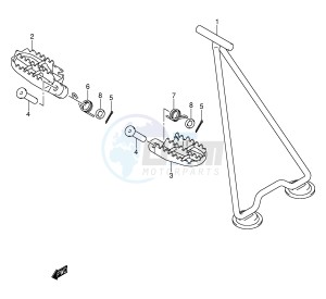 RM250 (E3-E28) drawing STAND - FOOTREST (MODEL K3 K4 K5 K6)