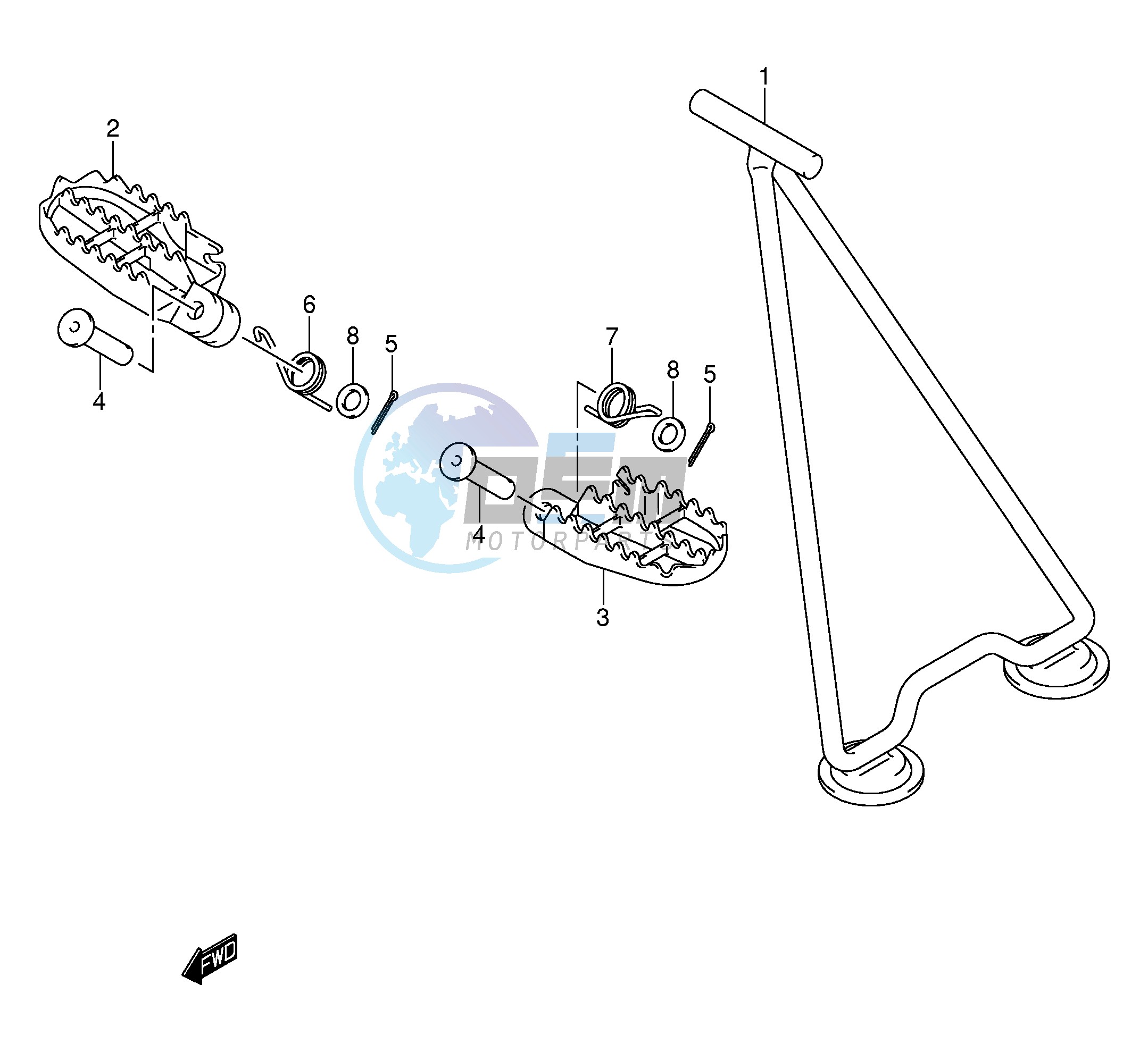 STAND - FOOTREST (MODEL K3 K4 K5 K6)