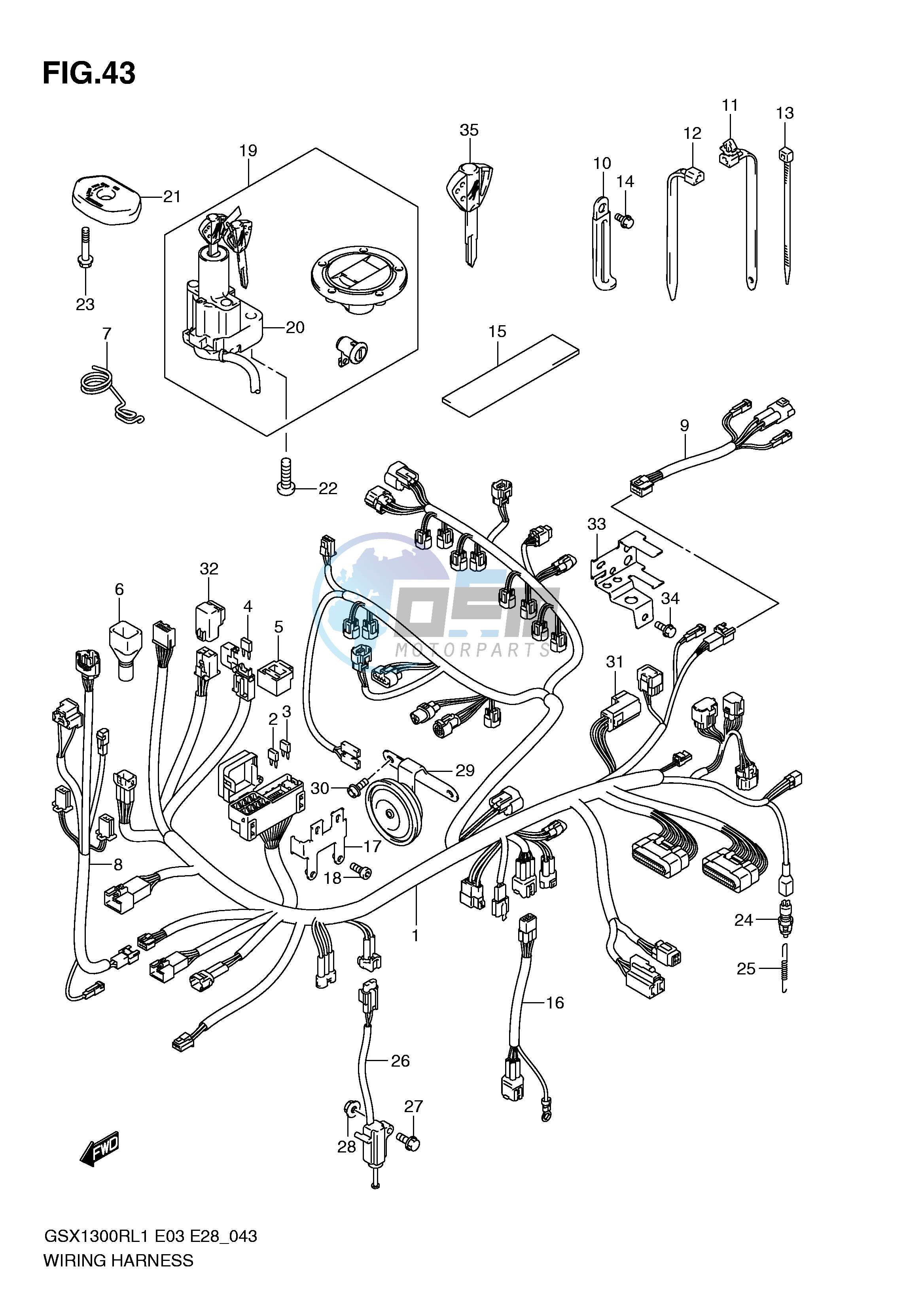 WIRING HARNESS (GSX1300RL1 E3)