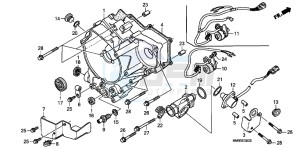 TRX250TEC drawing REAR CRANKCASE COVER