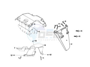 FIDDLE II 50 25KMH NEW ENGINE drawing REAR FENDER - MUDGUARD