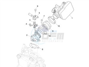 GTS 300 HPE 4T-4V IE ABS E4 (EMEA) drawing Throttle body - Injector - Induction joint