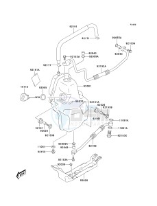 KSF 400 A [FX400] (A6F) A6F drawing OIL TANK