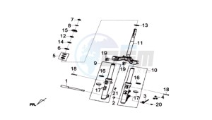 GTS 300i ABS drawing STEERING  STEM - R-L CUSHION