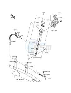 KX450F KX450FFF EU drawing Rear Master Cylinder